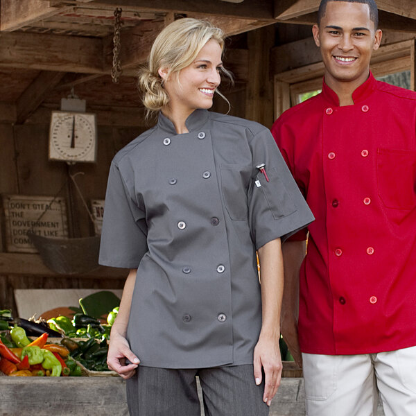 gray chef coats