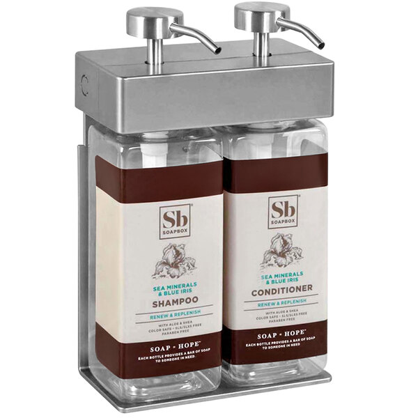 Dispenser Amenities 39234R3SPBX SOLera 30 oz. ABS Plastic Wall Mounted Adjustable 2Chamber