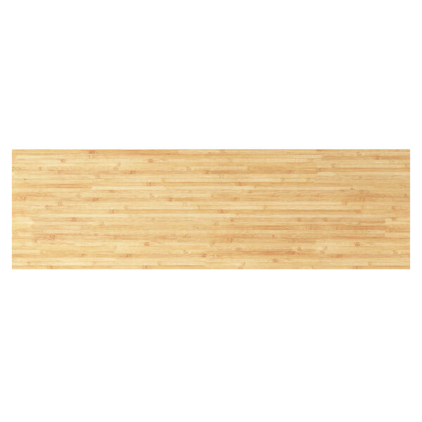 A rectangular natural wood worksurface.