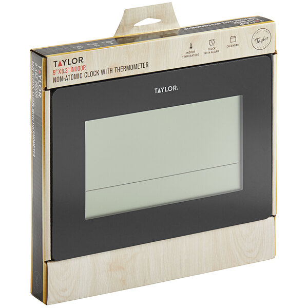 Taylor 5265191 Digital Wall Clock with Thermometer and Calendar