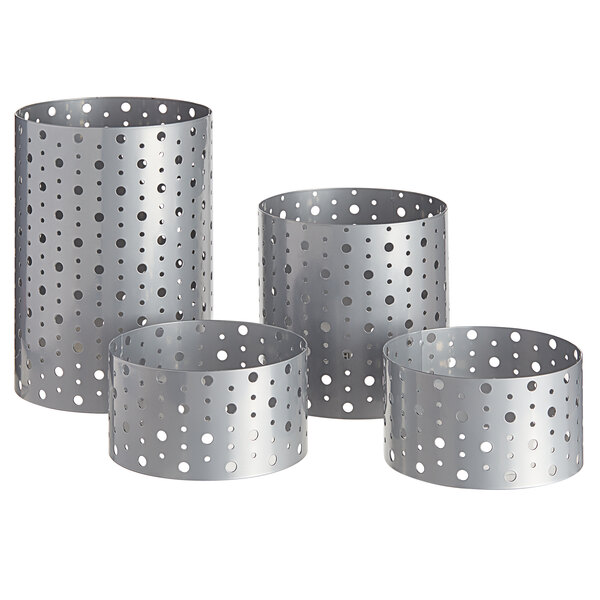A roll of metal with holes.