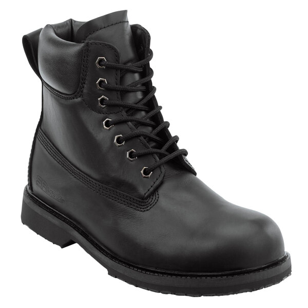 A black SR Max Washington work boot with laces.