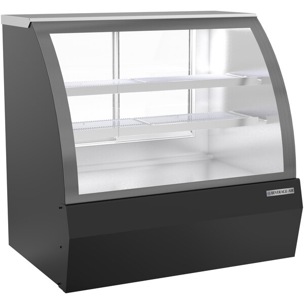 Beverage-Air CDR4HC-1-B-D 49 1/4" Curved Glass Black Dry Bakery Display Case