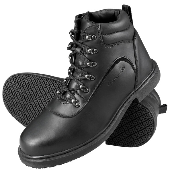 None slip work boots Black Heavy Duty Non-Slip Square Toe Double Density Rubber  main image 4