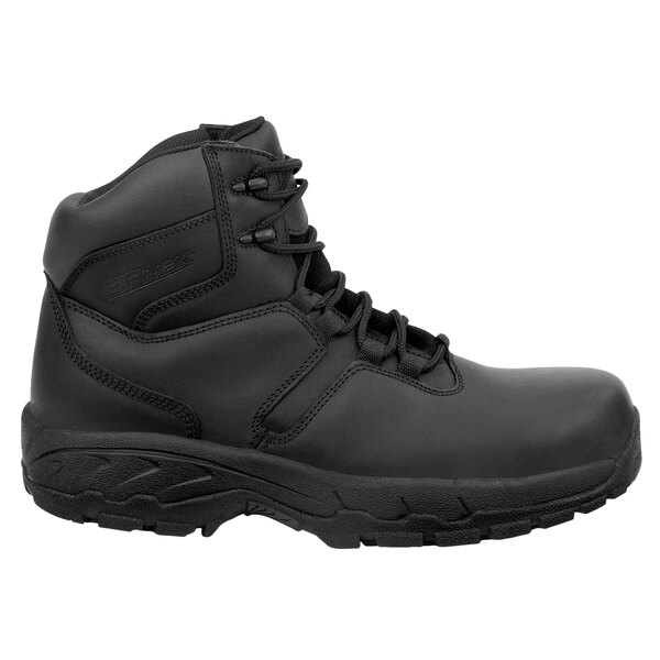 A black SR Max men's hiker boot with laces.