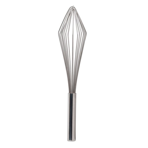 An AllPoints stainless steel conical whisk with a metal handle.