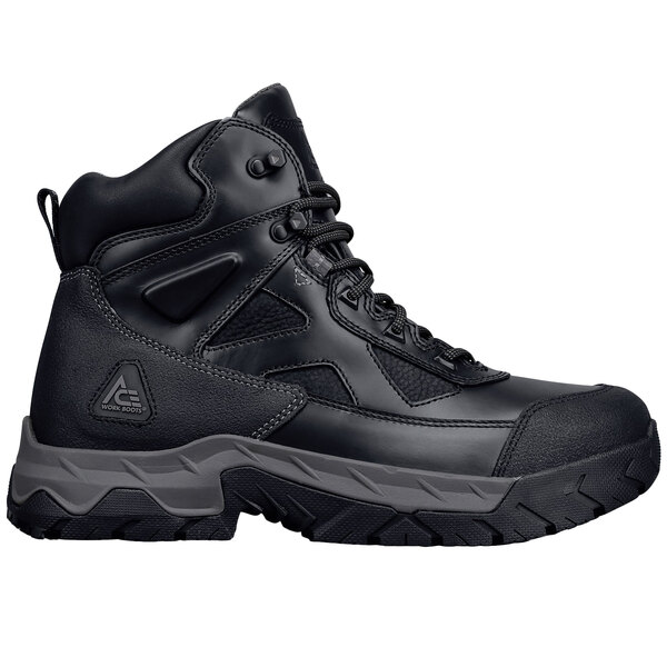 ACE 74063 Glacier Men's Black Water-Resistant Steel Toe Non-Slip Work Boot