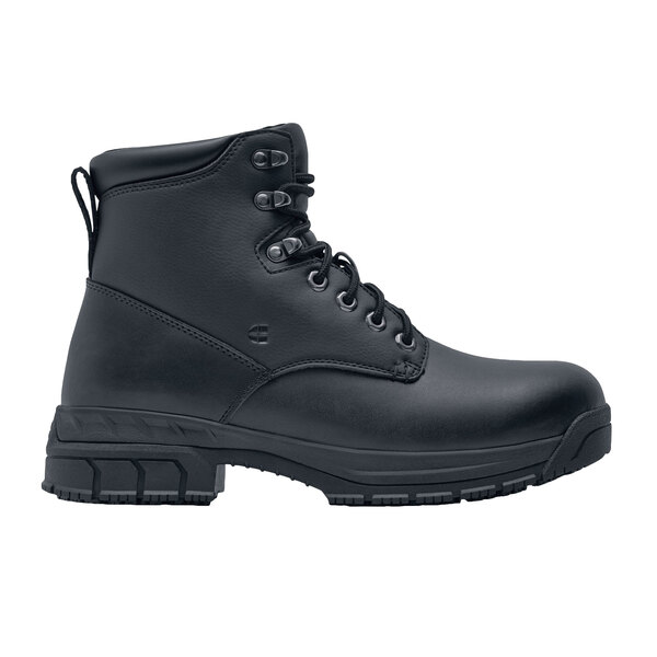 Shoes For Crews 60435 Rowan Men's Black Water-Resistant Soft Toe Non-Slip Work Boot