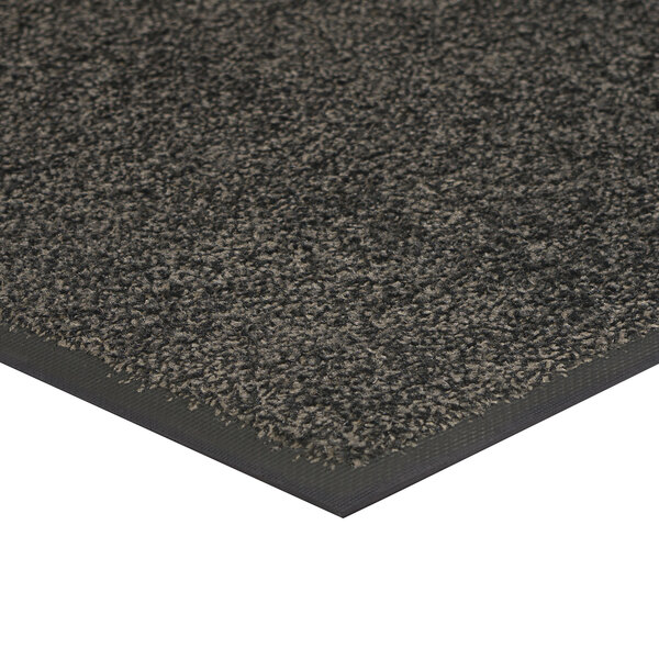 Lavex 3' x 5' Slate Washable Nylon RubberBacked Indoor Entrance Mat