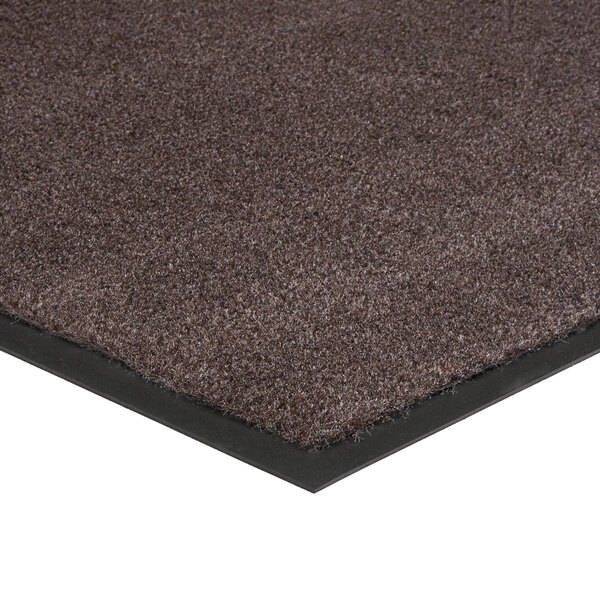 A brown Lavex Olefin carpet mat with black rubber edges.
