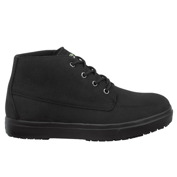 A black SR Max men's casual shoe with laces and a rubber sole.