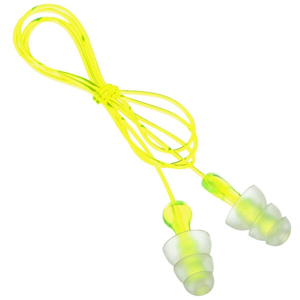3M yellow corded earplugs.