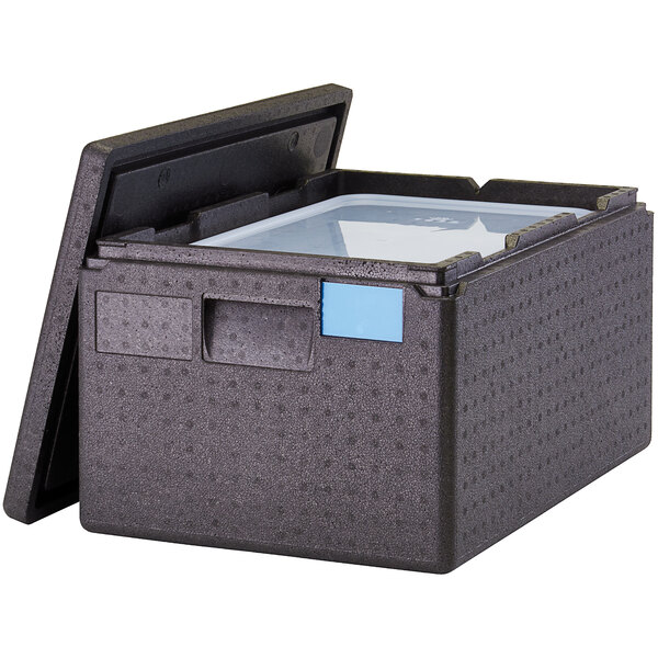 Cambro Cam GoBox® Black Top Loading EPP Insulated Food Pan Carrier