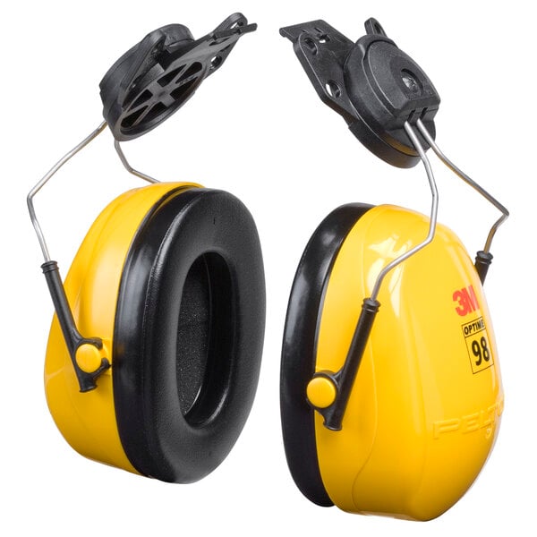 3M Peltor Optime 98 Cap Mount Ear Muffs – H9P3E Hard Hat Attachment, NRR 23dB