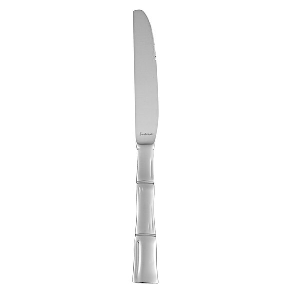 A silver Fortessa Royal Pacific table knife with a handle.