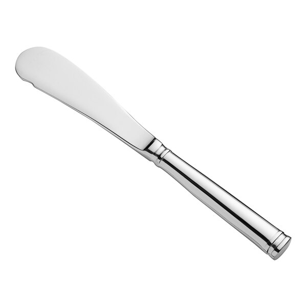 A Fortessa stainless steel butter spreader with a silver handle.