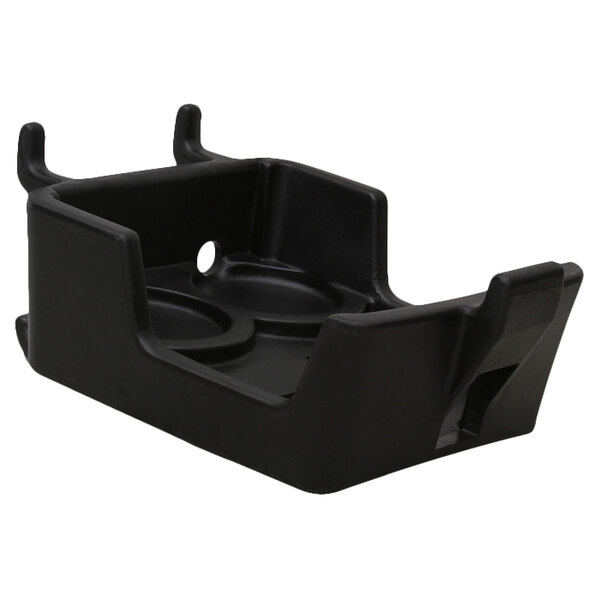 A black plastic transport tray with two compartments for a Mytee carpet extractor.