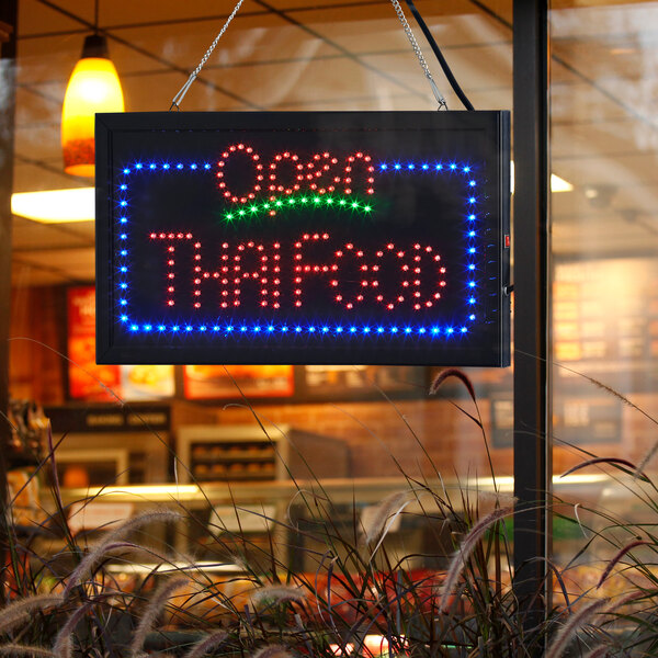Coffee Shop Window Sign Lighted LED Restaurant Signage 22 x 13 In 3 Display Mode