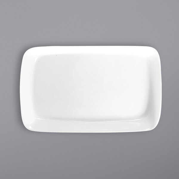 An International Tableware white rectangular porcelain platter.