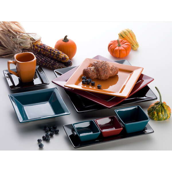 International Tableware EL1BN Elite Harvest 8 oz. Square Butternut