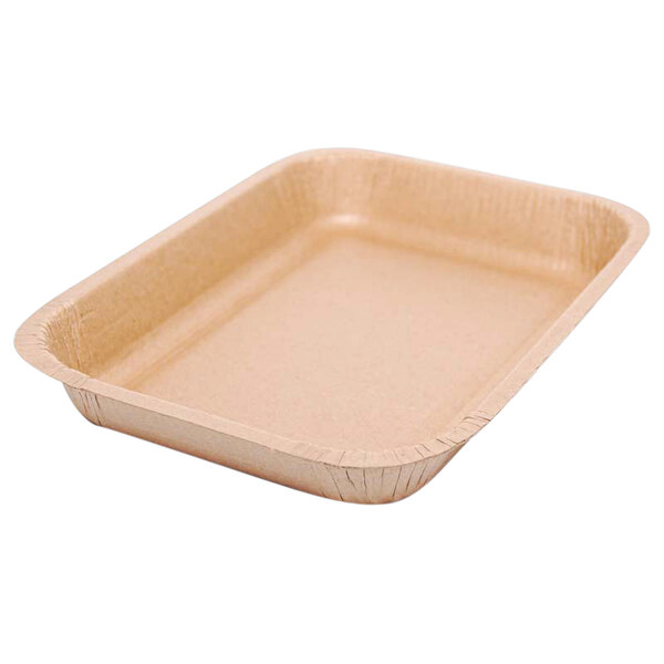 Solut 45345 Eco 8 5/16" x 6" x 1 1/8" Disposable Kraft Paper Food Tray
