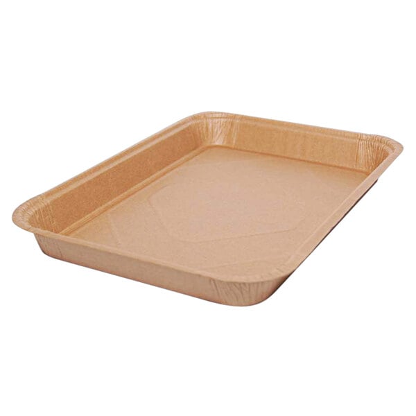 Solut 45745 Eco 12 3/4" x 8 7/8" x 1 1/4" Disposable Kraft Paper Food Tray - 200/Case