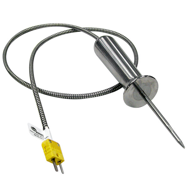 A Cooper-Atkins Type-K frozen product needle probe with a yellow wire.