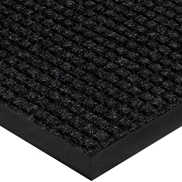 Lavex Janitorial Water Absorbent Pepper Waffle Indoor Entrance Mat - 3/8" Thick