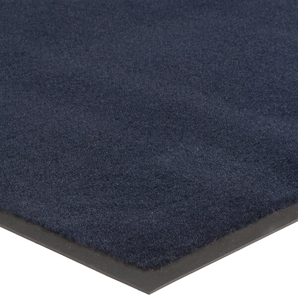 Lavex Janitorial Plush Solid Navy Blue Olefin Indoor Entrance Mat - 3/8" Thick