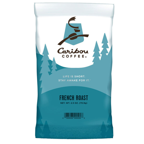 Caribou Coffee 2.5 oz. French Roast Coffee Packet 18/Case