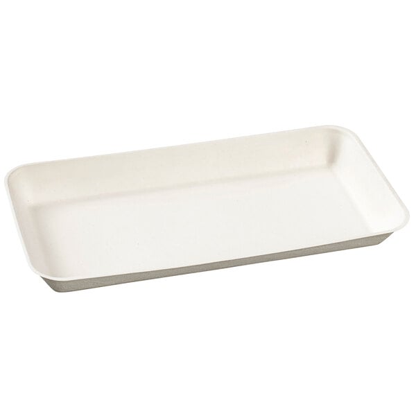 A white rectangular Solia Kanpoee plate with white PLA lamination on a white background.