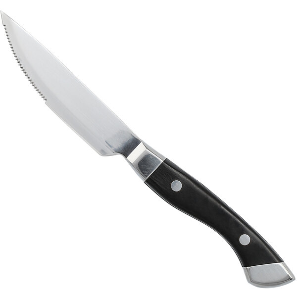 Set of Four Steak Knives - Plain Edge Blade 4.33” - Böhler N690 Stainless Steel - HRC 60 - Black Technical Polymer Handle