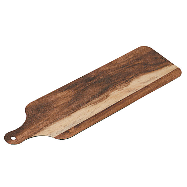 A Solia cardboard bistro board with a handle.