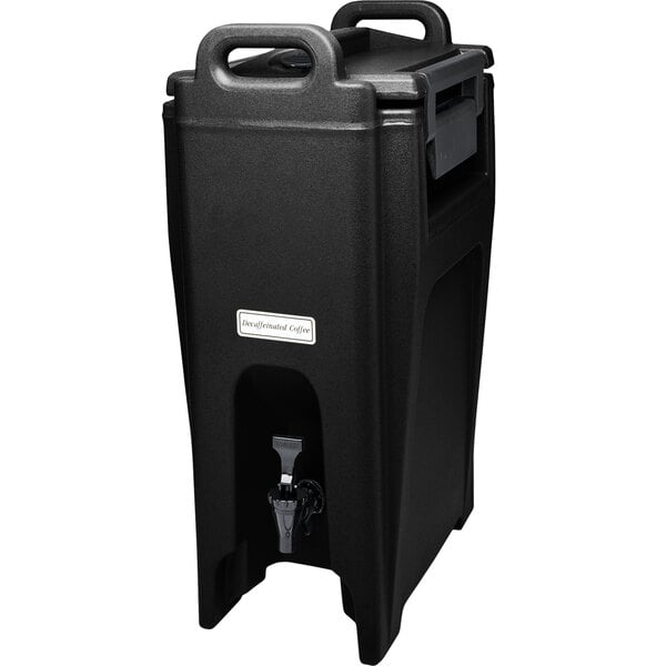Cambro UC500110 Ultra Camtainers® 5.25 Gallon Black Insulated Beverage Dispenser