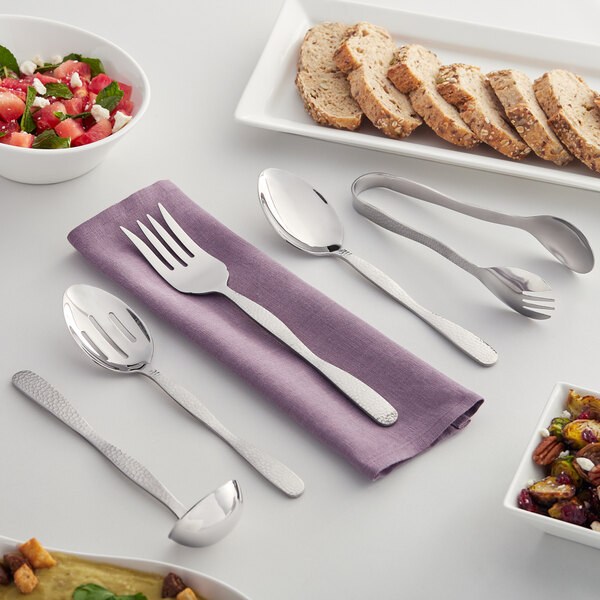 American Metalcraft 5Piece Hammered Stainless Steel Serving Utensil Set