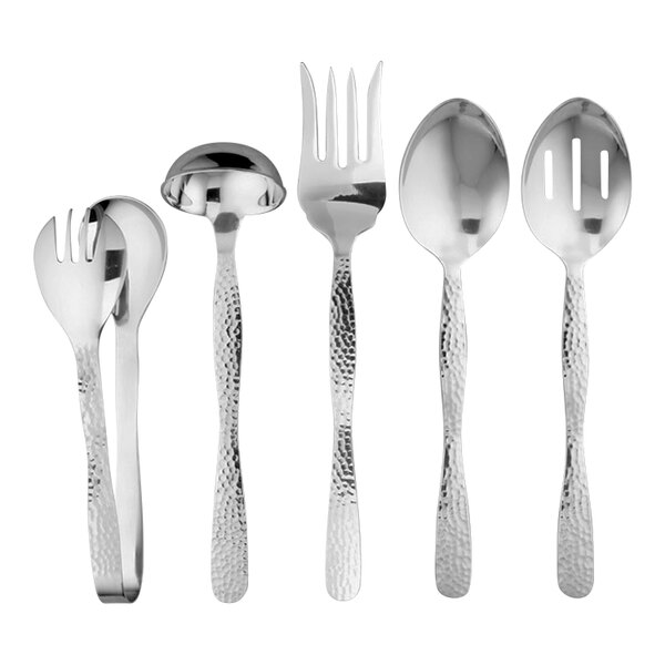 American Metalcraft 5-Piece Hammered Stainless Steel Serving