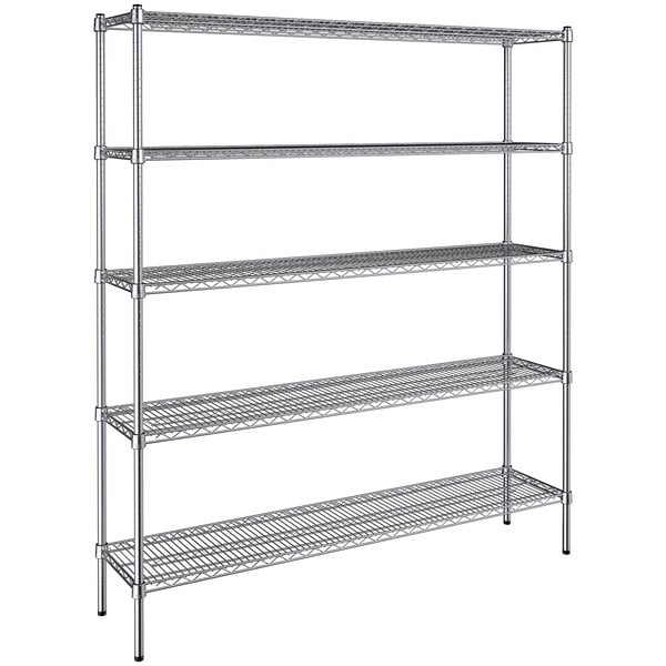 A Steelton wire shelving kit with 5 shelves.