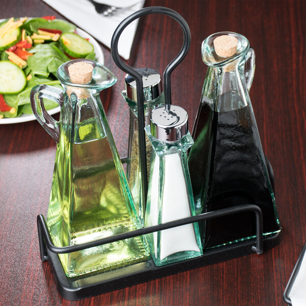 Estilo 6 Piece Oil And Vinegar Condiment Napkin Holder Combo Set 