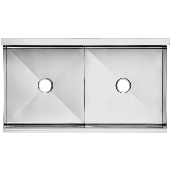 Regency 48" 16Gauge Stainless Steel Two Compartment Commercial Utility