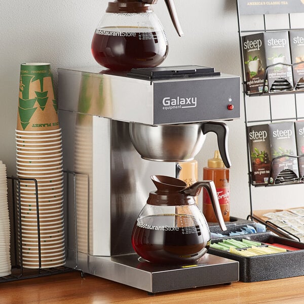 Galaxy Pourover Commercial Coffee Maker with 2 Warmers and Toggle Controls  - 120V