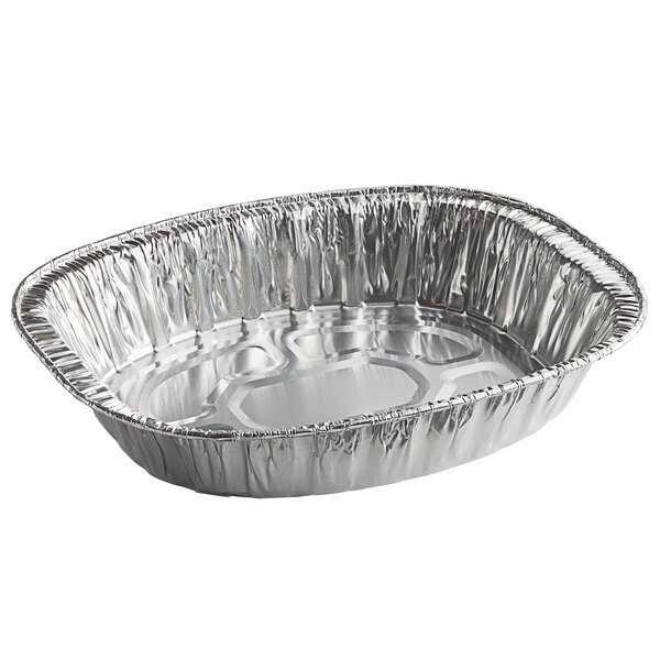 Choice 18" x 14" x 3" Oval Foil Roast Pan 5/Pack