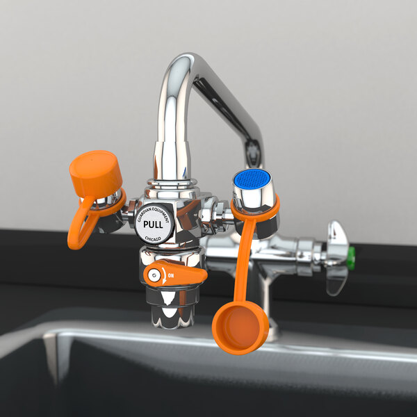 Guardian G1200 EyeSafe Faucet Mounted Eyewash Station with Faucet Control Valve