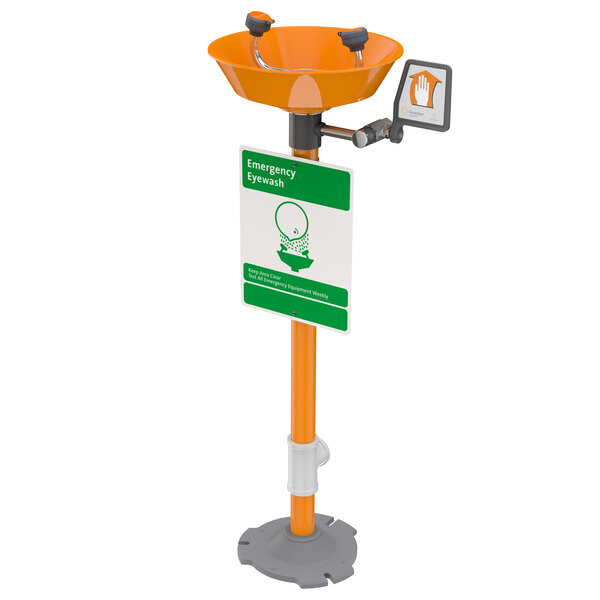Guardian Equipment G1825P Pedestal Mounted Eyewash Station with Plastic