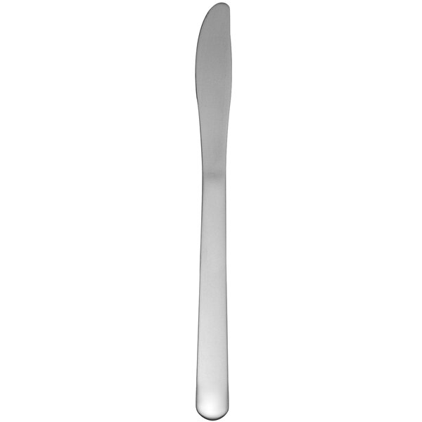 A stainless steel Delco Heavy Windsor dinner knife with a silver handle.