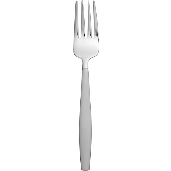A Delco Colton stainless steel salad fork with a silver handle.