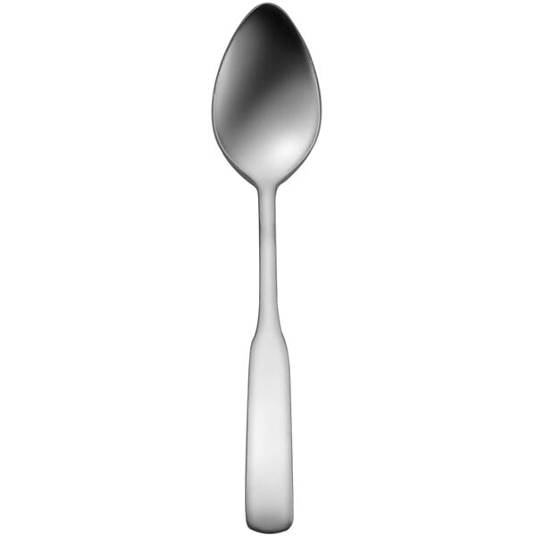 A Delco Lexington stainless steel dinner spoon with a silver handle.