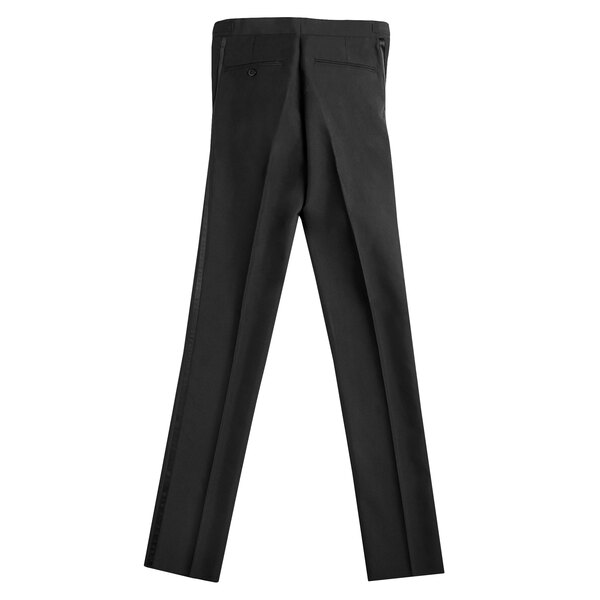 Henry Segal Men's Black Flat Front Adjustable Waist Tuxedo Pants 28