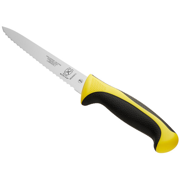 Mercer Culinary M23406YL Millennia® 6" Serrated Edge Utility Knife with