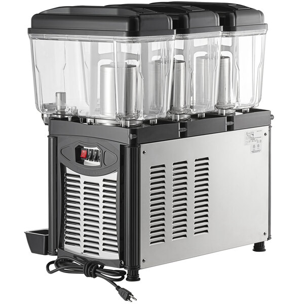 Avantco D3G3 Triple 3 Gallon Bowl Refrigerated Beverage Dispenser 120V