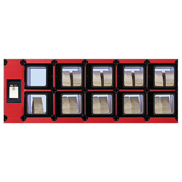 Hatco F2GB-52-C Flav-R 2-Go 10 Section Built-In Heated Pick-Up / Delivery Locker System, 94 1/2" x 23 1/8"